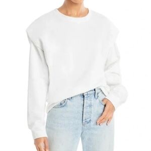 Pistola Womens Lenora White 100% Cotton Loungewear Active Wear Sweatshirt Medium